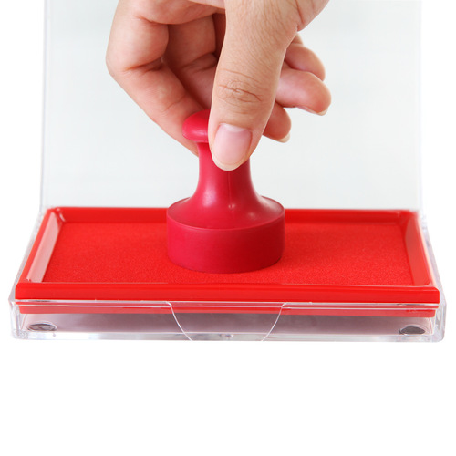 Powerful 9864 Rectangle Fast-Dry Ink Pad Red and Blue Oilproof Waterproof Fingerprint Pressing Financial Supplies