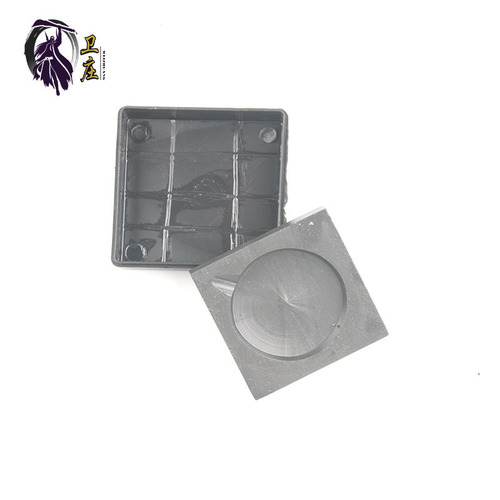 Wei Zhuang Study Four Treasures Student Ink Inkstone with Cover 3-Inch Small Square Inkstone Ink Disk Beginner Calligraphy Supplies Inkstone