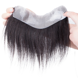 Стик для волос по линии роста волос, мужской парик на лобную часть для волос изготовленный из настоящих волос, челка для кожи головы