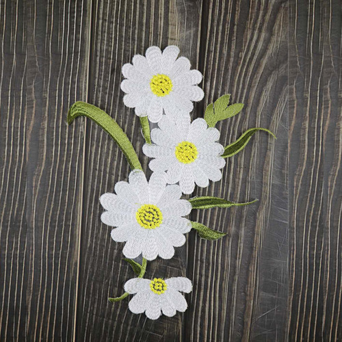 Clothing accessories lace super hot embroidery daisy diy white chrysanthemum cloth patch denim patch flower clothes ingredients