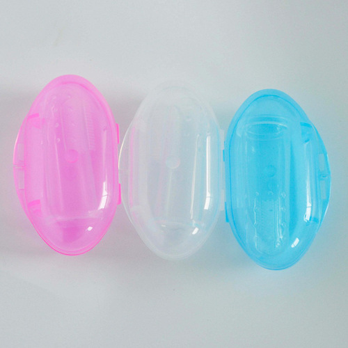 Baby toothbrush soft bristle finger brush set children finger sleeve liquid creative silicone teether wholesale