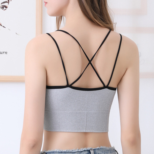 Seamless new beautiful back-wrapped chest tube top, sexy cross-bottoming bra without wires, anti-exposure camisole