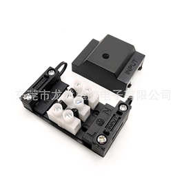 龙然厂家直销 尼龙电缆接线盒 PA10双压线卡式接线盒 配端子