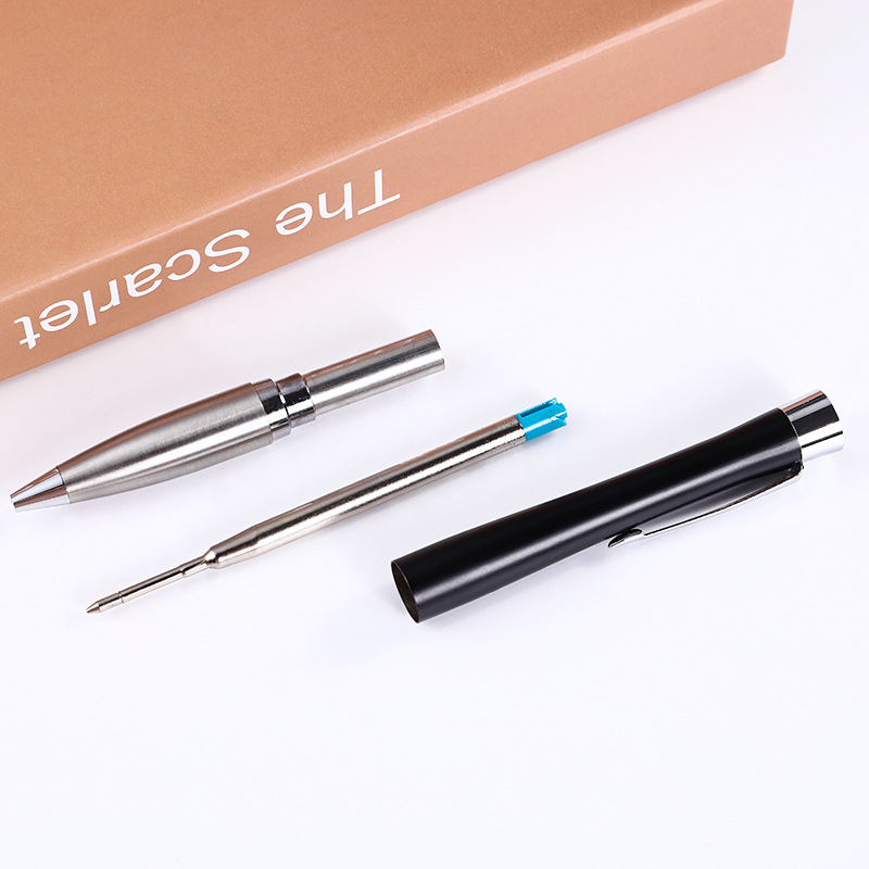 Suministro directo de fábrica de negocios bolígrafo pluma de metal logotipo personalizado firma de metal pluma de aceite pluma de regalo de negocios