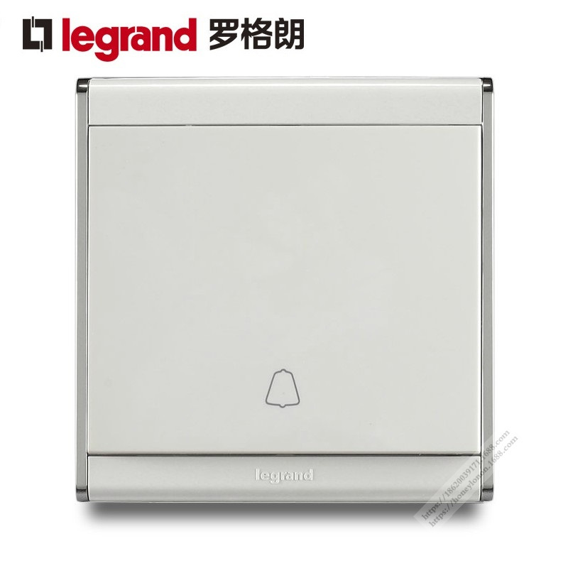 Legrand/罗格朗 尚韵系列 4A门铃开关(白+银边)A9/31BPB