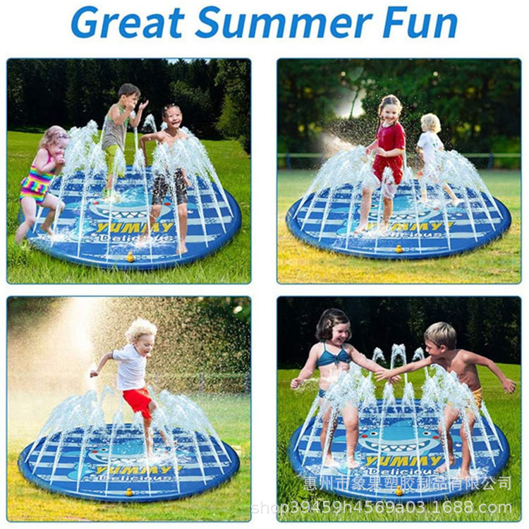 Inflatable travel round shark PVC play in water