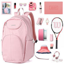 户外粉色双肩包女商务旅行背包出差旅游轻便超大容量多功能行李包