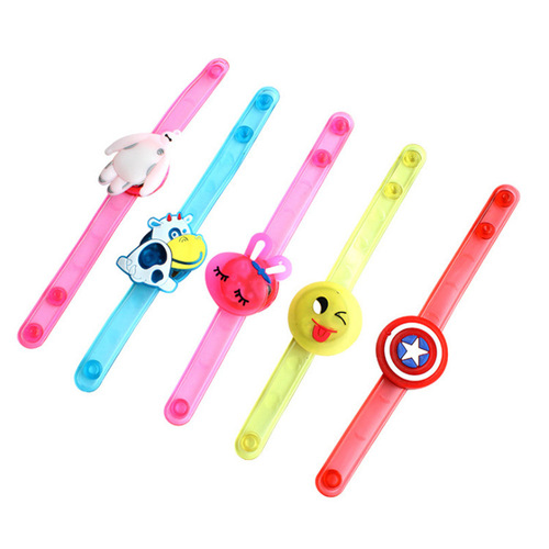 Glitter wrist strap Glowing cartoon bracelet Glowing watch strap Cartoon bracelet flash toy manufacturer wholesale