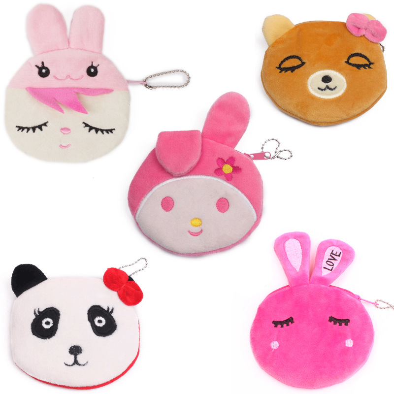 Korean Version Of Small Zero Wallet Women Cartoon Plush Key Bag Coin Bag Small Bag Women's Key Cute Small Wallet