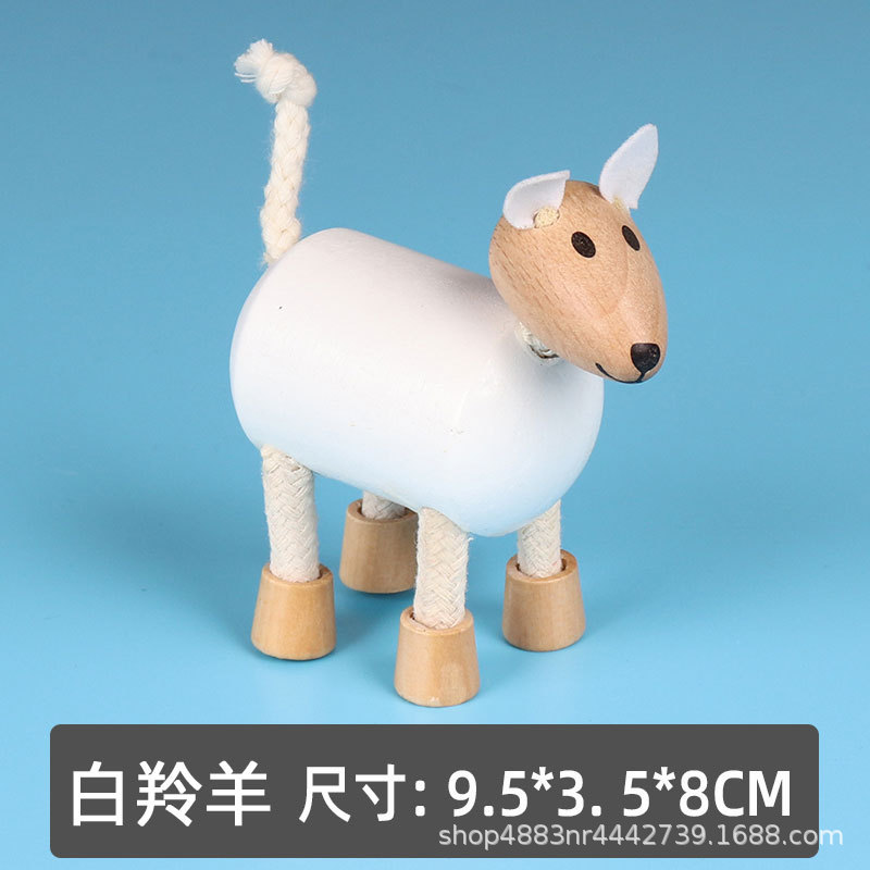 Figura Mini de Animales de Madera 18 Modelos Madera para Niños image 22