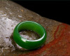 Jasper jade, ring suitable for men and women, sunny green natural ore