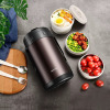 Thermos, lunch box, handheld capacious thermal barrel stainless steel for elementary school students