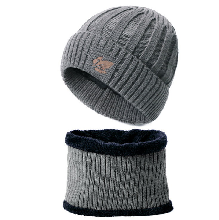 2020 Autumn and Winter New Amazon Velvet Knitted Hat Set Beanie Hat Turtleneck Hat Scarf Gloves