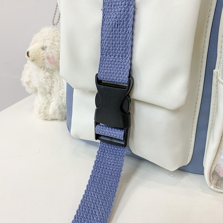 Korean Student Hit Color Backpack Soft School Bag display picture 85