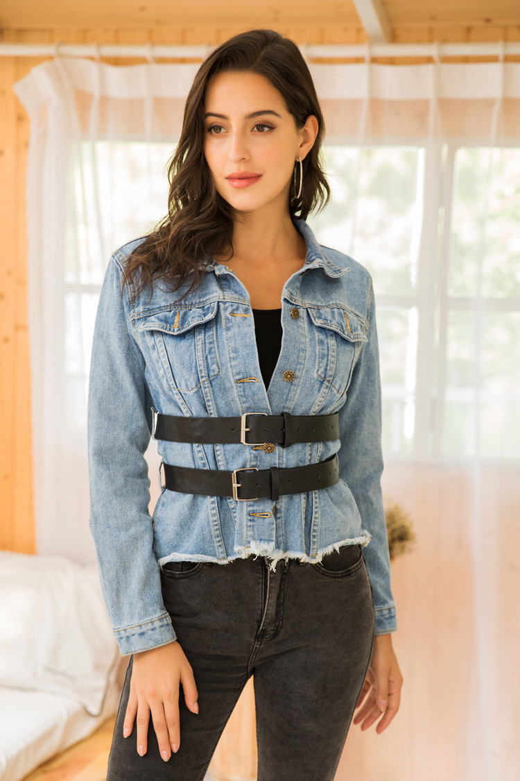 loose short denim jacket   NSSY9491