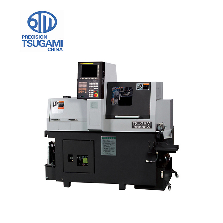 日本津上 B0208W走心机 8轴自动车床内外径同步工作 数控走心机
