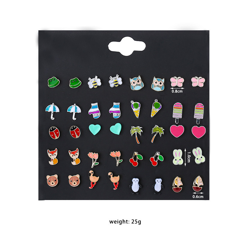 Insect Plating Alloy Artificial Gemstones Earrings Ear Studs display picture 1