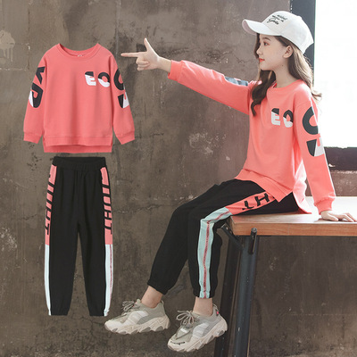 女童套装秋装2020新款儿童洋气网红童装秋季女孩衣服时髦两件套潮