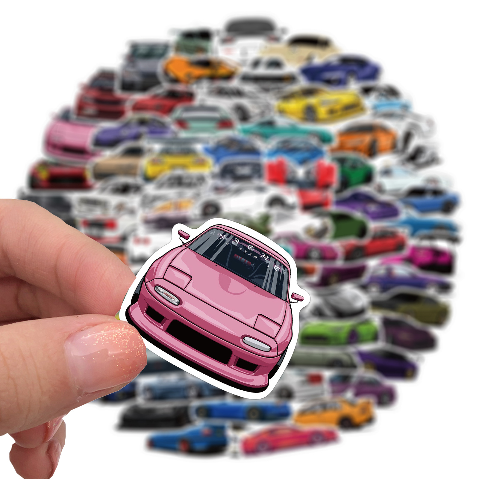 100 Cartoon Jdm Car Graffiti Stickers Decoration Motorcycle Trunk Waterproof Stickers display picture 2