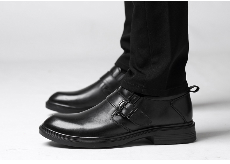 Men's Leather Casual Shoes Crocodile Pattern Business Footwear_voghion.com