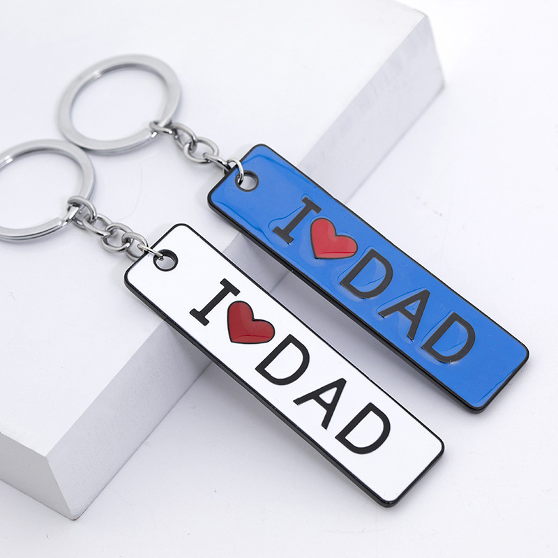 Double-sided Lettering Long Tag Keychain display picture 15