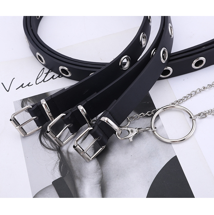 New Fashion Casual Belt Ladies Piercing Decoration Chain Pants Belt Korean Punk Style Belt Wholesale Nihaojewelry display picture 9