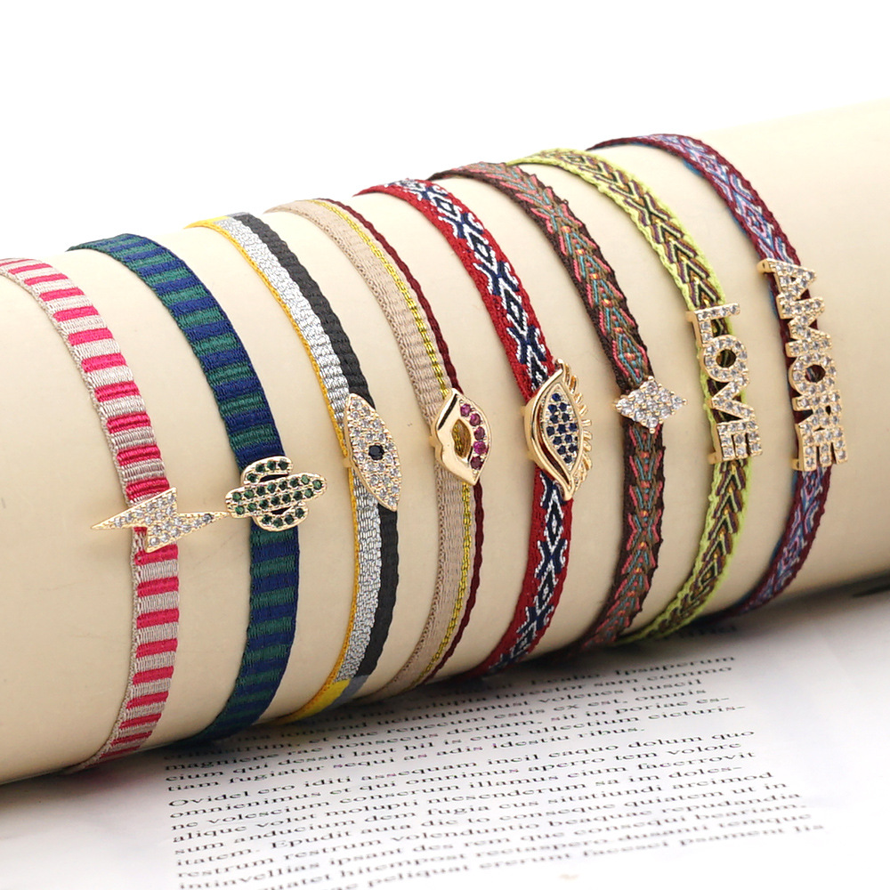 Fashion Bohemia Retro Ethnic Style Ribbon Diamond Bracelet For Women display picture 27