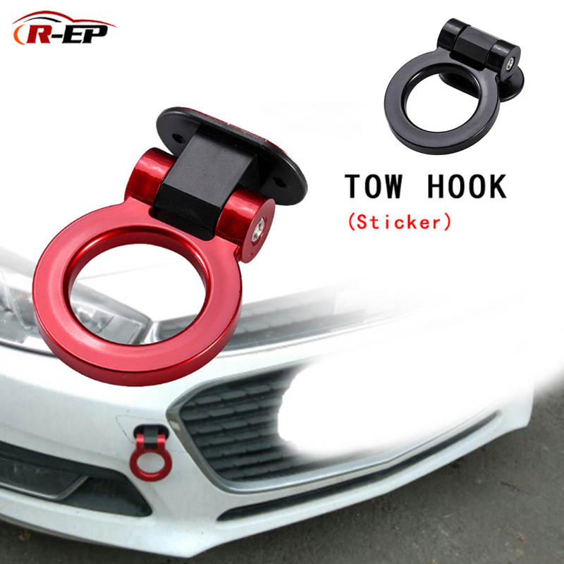 Hot-selling Car Exterior Car Sticker Modified Trailer Hook Adhesive Type Round Tow Ring Universal Type