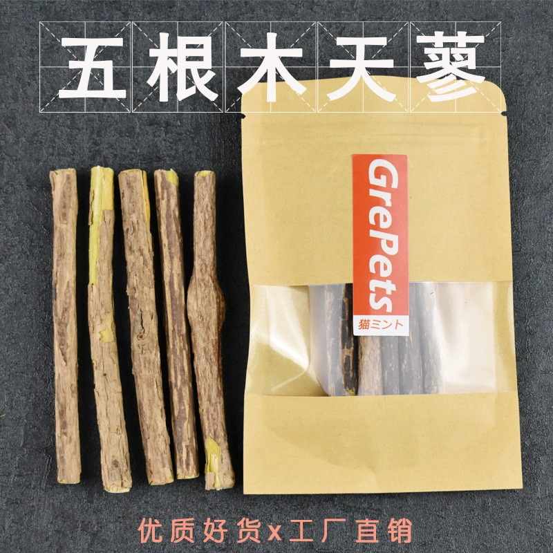 Молярная палочка для чистки зубов кусает корень дерева 5 упакованных толстых Polygonum kipponicum палочка кошачья закуска кошачья мята