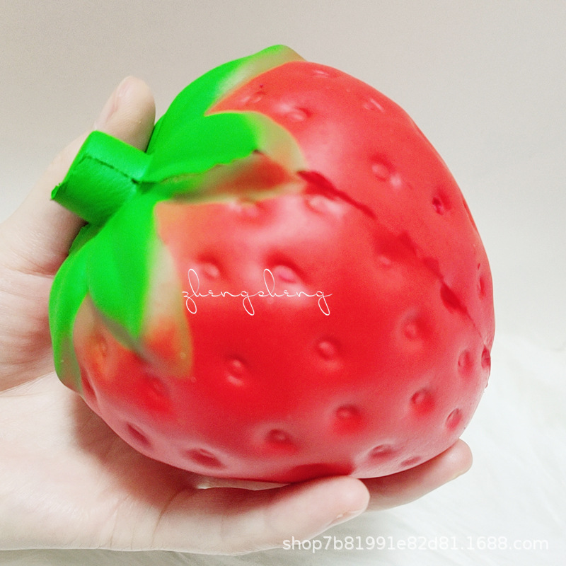 Squishy Slow Rising慢回弹草莓水果星空草莓PU仿真玩具小孩礼物|ms