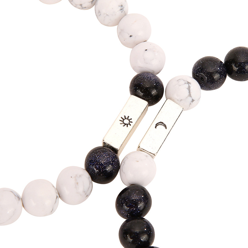 magnet attracts stone elastic rope bead couple bracelet a pair wholesale jewelry Nihaojewelry