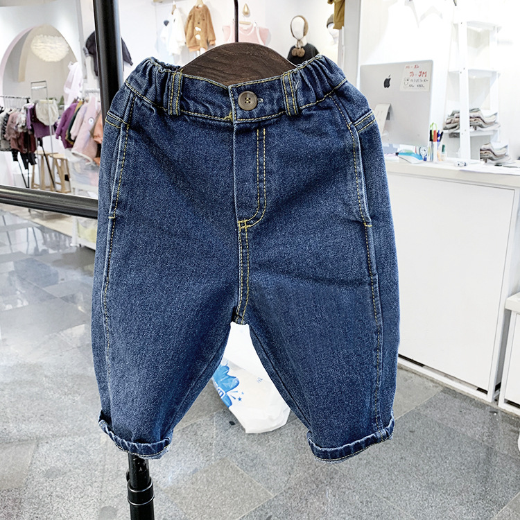 Ropa de primavera y otoño ins ropa de estilo coreano ropa para niños nuevos pantalones para niños y niñas estilo coreano ropa de padre e hijo estilo occidental jeans casuales sueltos