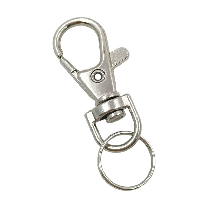 Factory spot electric car key chain dog buckle +14 double ring car key chain hardware Jewelry pendant