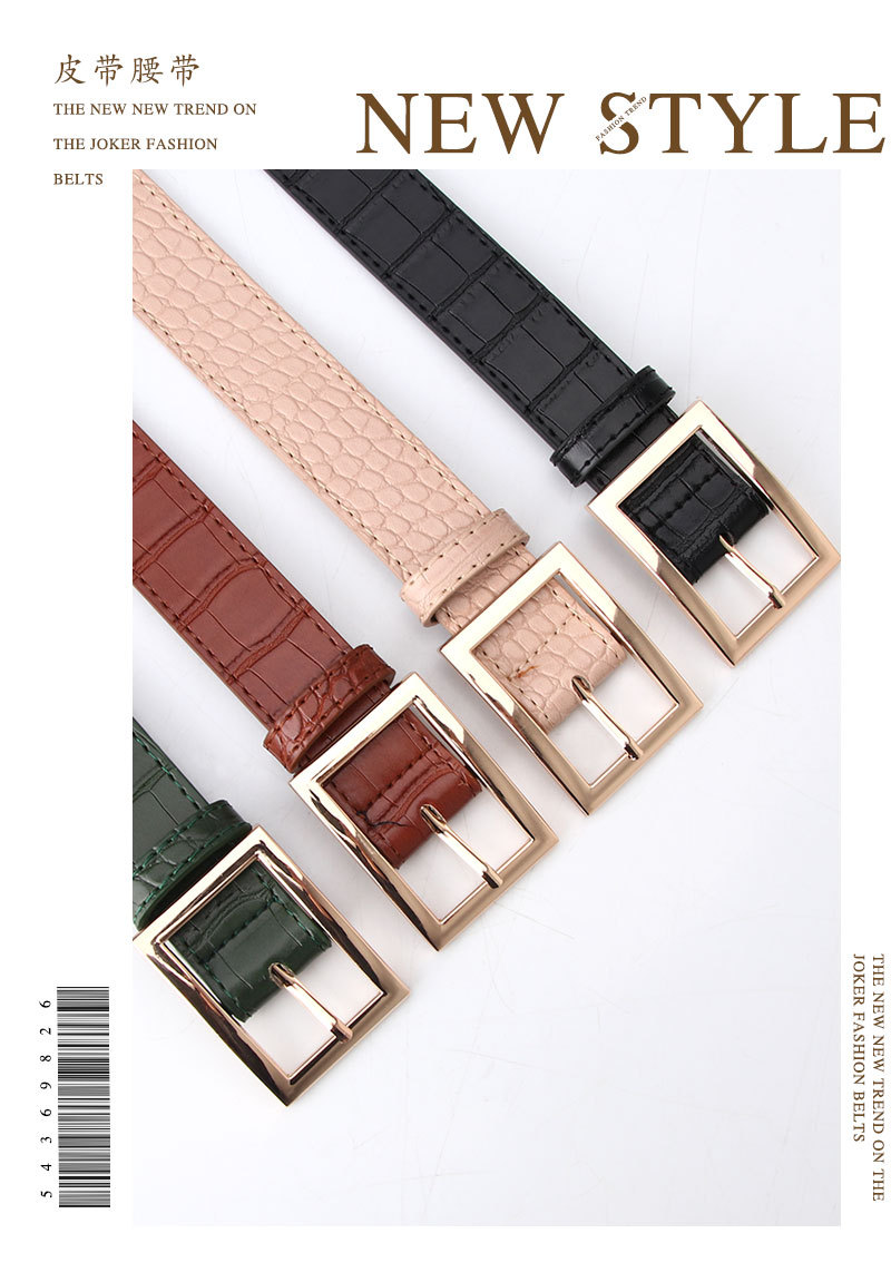 Fashion Street Shooting Metal Chain Link Stitching  Belt display picture 13