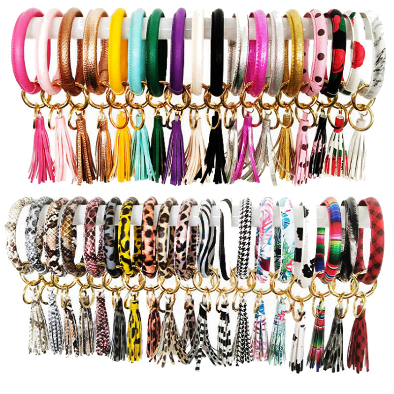 50g Weight Bag Pendant, Keychain Classification 1 Piece Quantity Daily, Street Occasion Pu Leather Material Tie Dye, Solid Color, Leopard Pattern Unisex Gender Vintage Style, Classic Style Style Vintage Style Classic Style Tie Dye Solid Color Leopard Pu Leather Unisex Bag Pendant Keychain 4