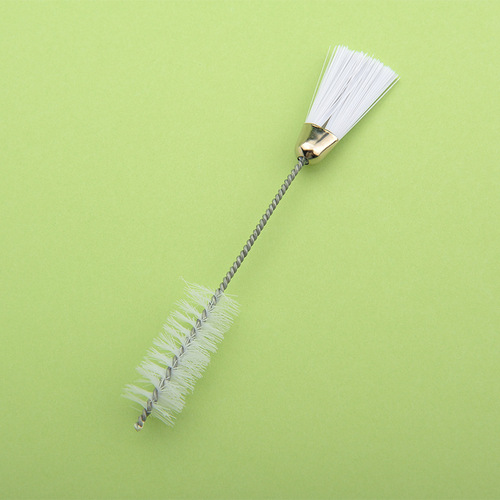 Double-ended decorating nozzle cleaning brush sewing machine cleaning brush nylon filament bristles