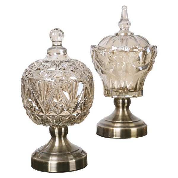 European -style luxury crystal glass sugar tank storage tank candy…