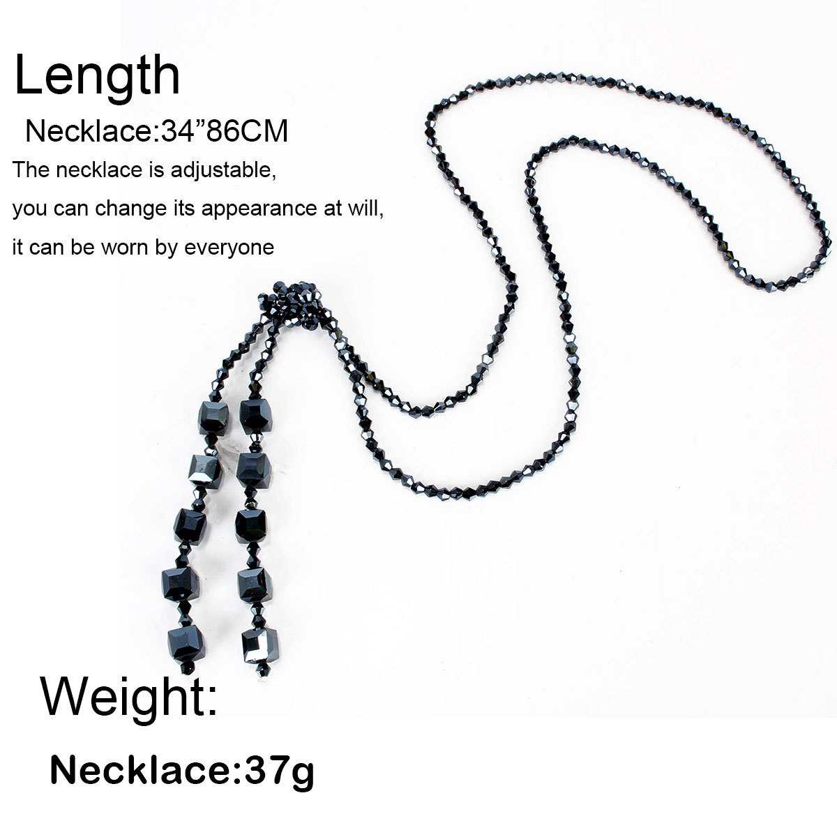 New Handmade Crystal Beaded Necklace Women's Long Sweater Chain Wholesales Yiwu Supplliers China display picture 1