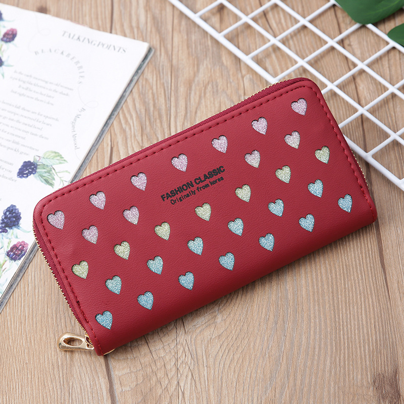 Korean Letter Hollow Heart Wallet display picture 7