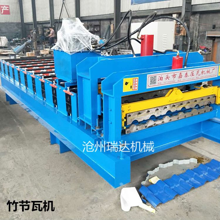 发货保修 竹筒式压瓦机 全自动彩钢瓦设备 800竹节瓦成型机