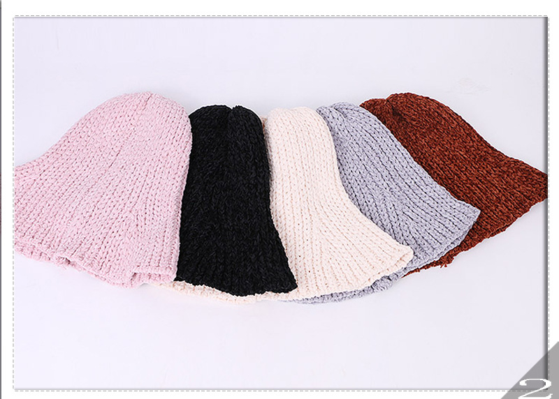 Mujeres Estilo Coreano Color Sólido Lado Del Hongo Gorro De Lana display picture 6