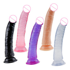 J19 foreign trade female cannon machine jumping egg masturbation device imitation dildo transparent small penis adult sex products