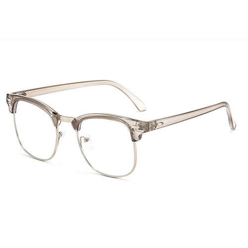 3016 flat mirror glasses frame half frame retro rice nail glasses frame anti-blue light UV glasses manufacturer wholesale