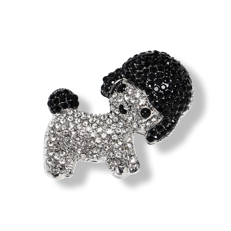 Cute Dog Alloy Plating Inlay Rhinestones Unisex Brooches display picture 3