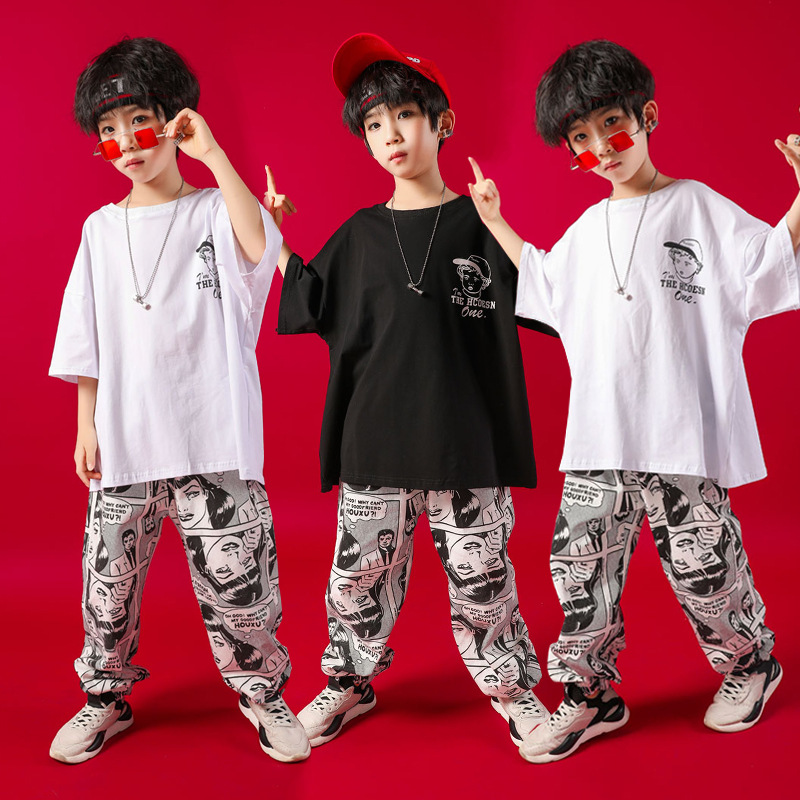 Children dance clothes 2020 spring and autumn child fashion Hip hop Hip hop Training clothes leisure time festival costume