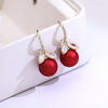 Summer South Korean silver needle, goods, earrings, fashionable zirconium from pearl, silver 925 sample