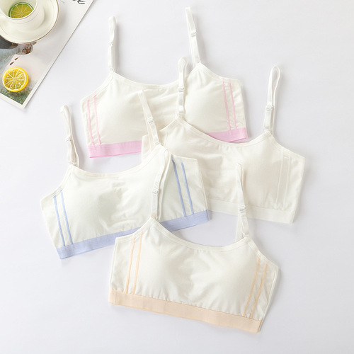 Girls suspender underwear female students thin pure cotton high school students development period junior high school students adolescence comfortable and breathable