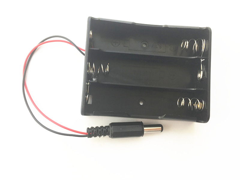 18650电池盒 3节18650电池座 带5.5*2.1mm DC插头 带dc公头 串联