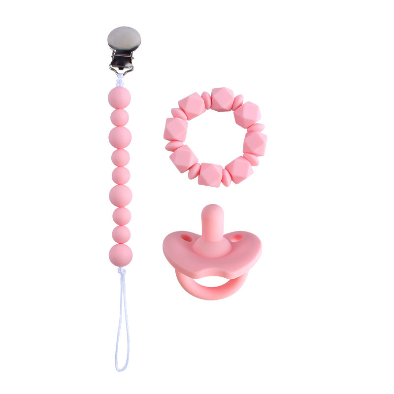 Popular bebé suministros hierro chupete clip bebé calmante silicona chupete cadena juguete chupete cadena