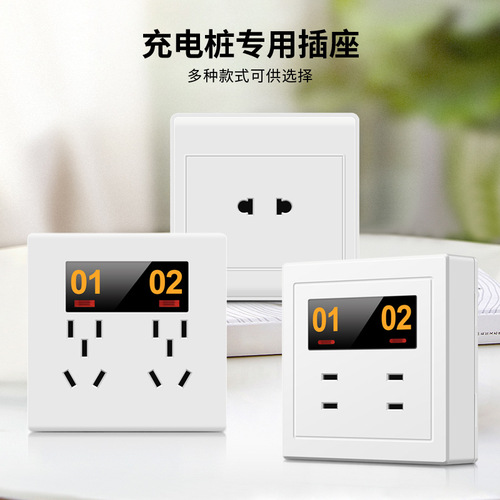 International electrician exposed engineering switch socket panel indicator light battery car charging pile socket five-hole socket